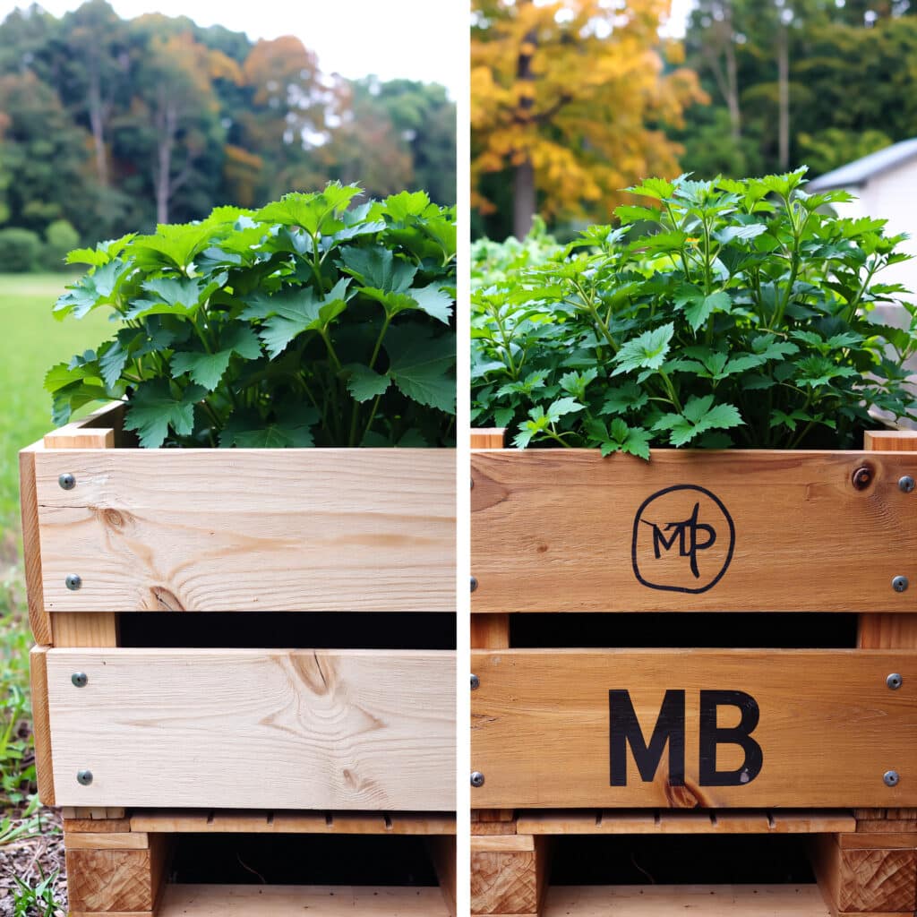 Safe vs unsafe pallets for vertical gardening